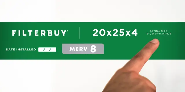 Finger pointing to actual size