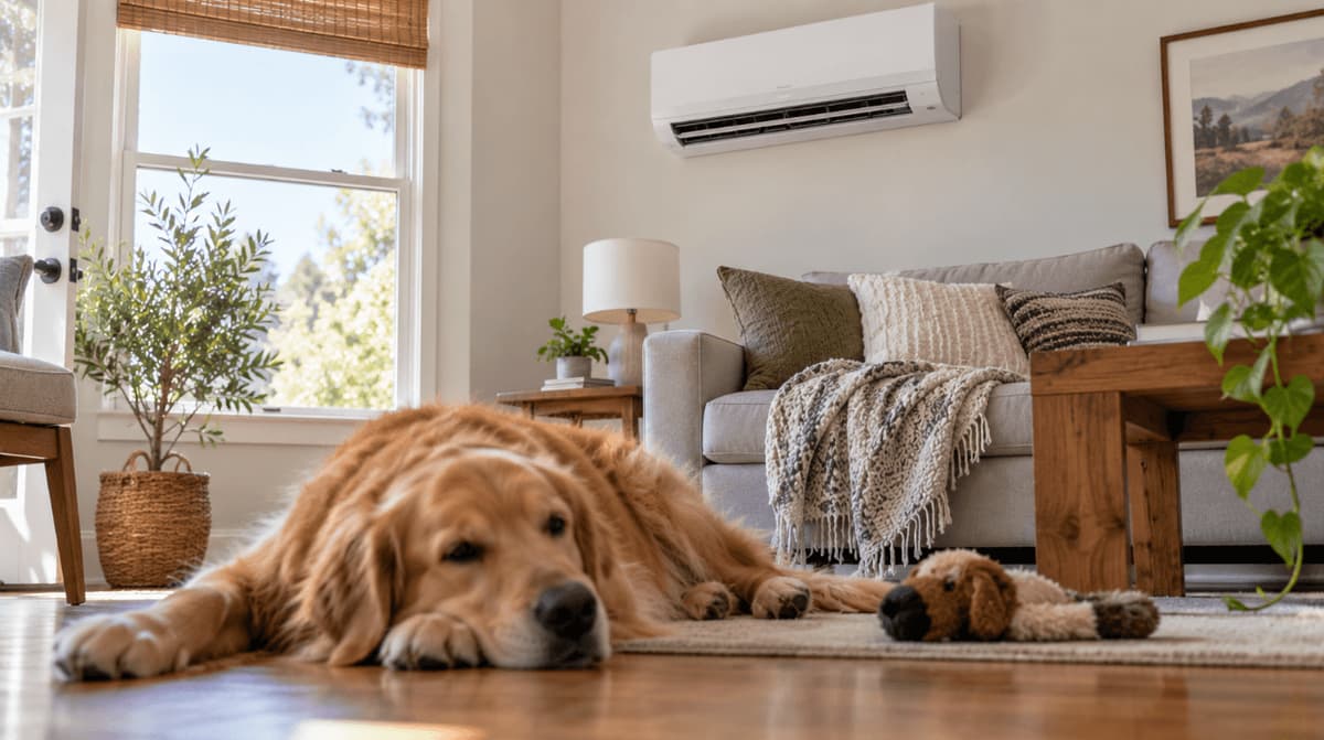Mini Splits for Pet Owners: How to Keep Pet Hair and Dander Under Control