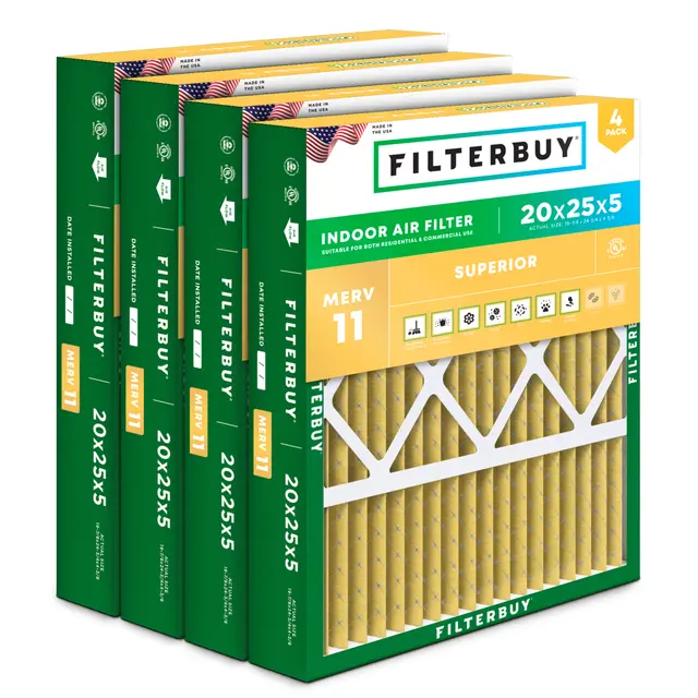 Payne 20X25X4.38 MERV 11 Replacement Filter - 6 Quantity