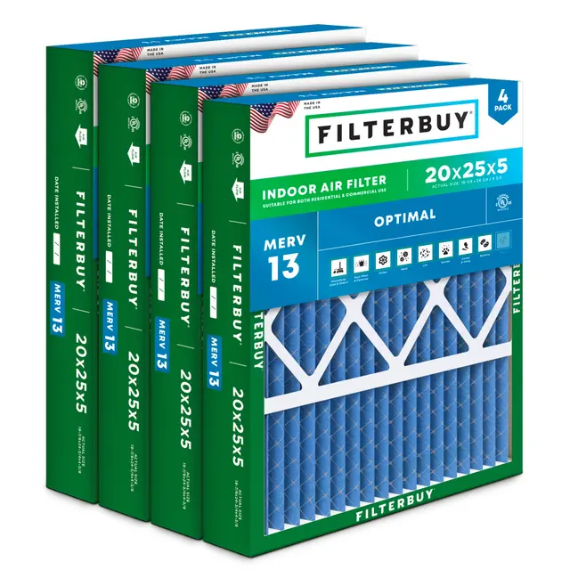 Lennox 20x25x5 MERV 13 Replacement Filter - 6 Quantity