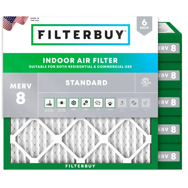 20x20x4 MERV 8 Pleated Air Filter - 6 Quantity