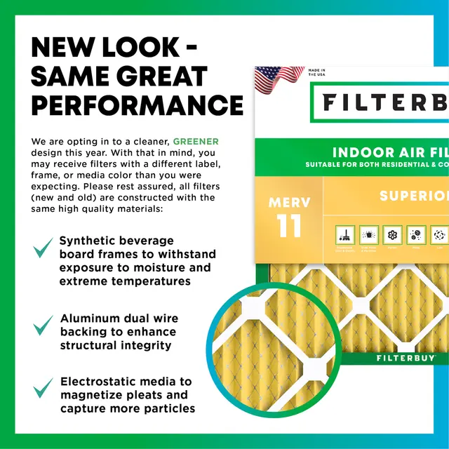 12x24x4 MERV 11 Pleated Air Filter - 6 Quantity