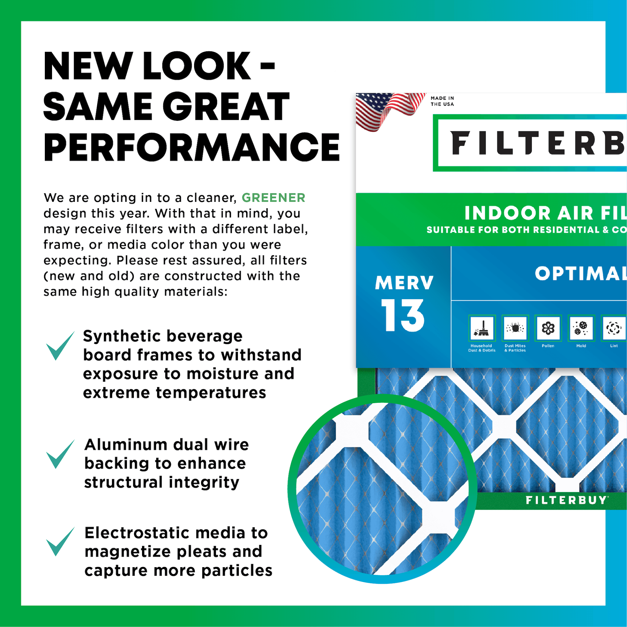 18x28x1 MERV 13 Pleated Air Filter - 6 Quantity