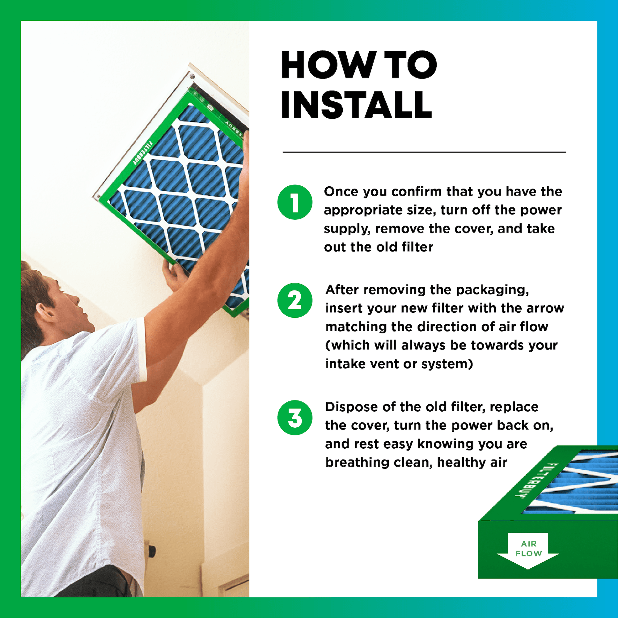 18x28x1 MERV 13 Pleated Air Filter - 6 Quantity