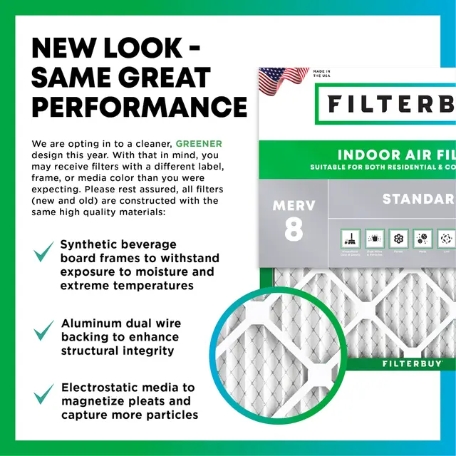 12x24x4 MERV 8 Pleated Air Filter - 6 Quantity