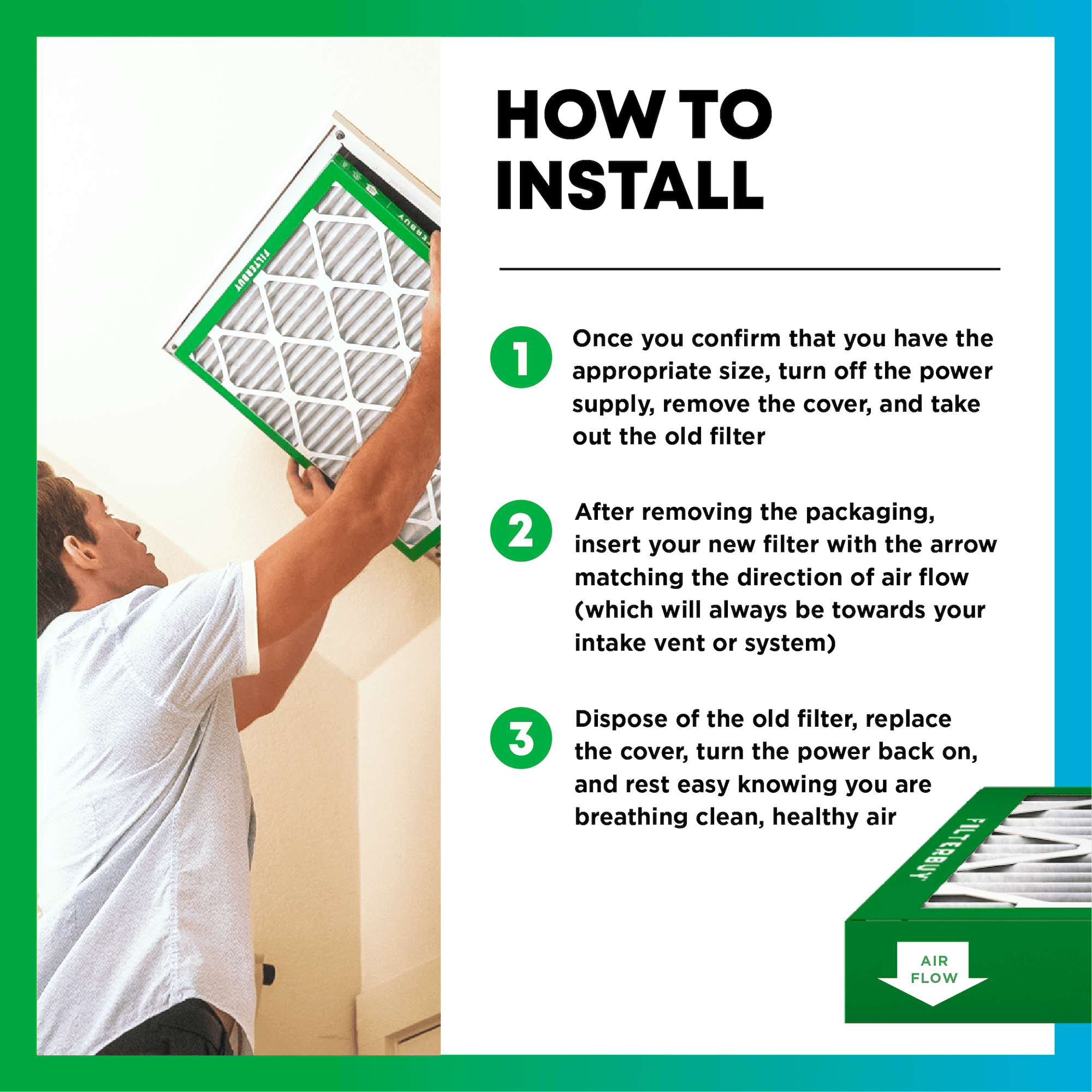 18x28x1 MERV 8 Pleated Air Filter - 6 Quantity